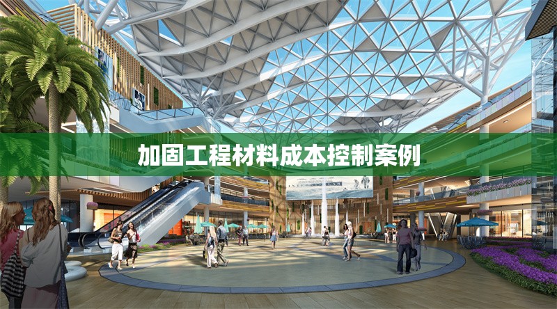 加固工程材料成本控制案例 行業(yè)新聞 第1張