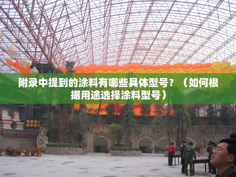附錄中提到的涂料有哪些具體型號？（如何根據(jù)用途選擇涂料型號）