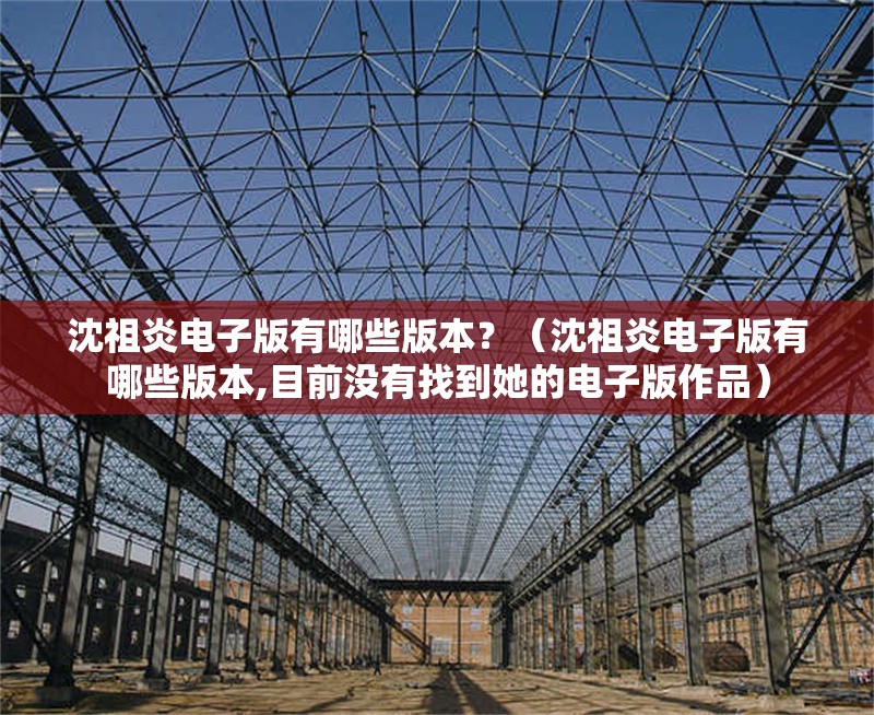 沈祖炎電子版有哪些版本？（沈祖炎電子版有哪些版本,目前沒有找到她的電子版作品）