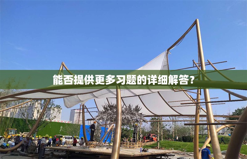 能否提供更多習(xí)題的詳細(xì)解答？