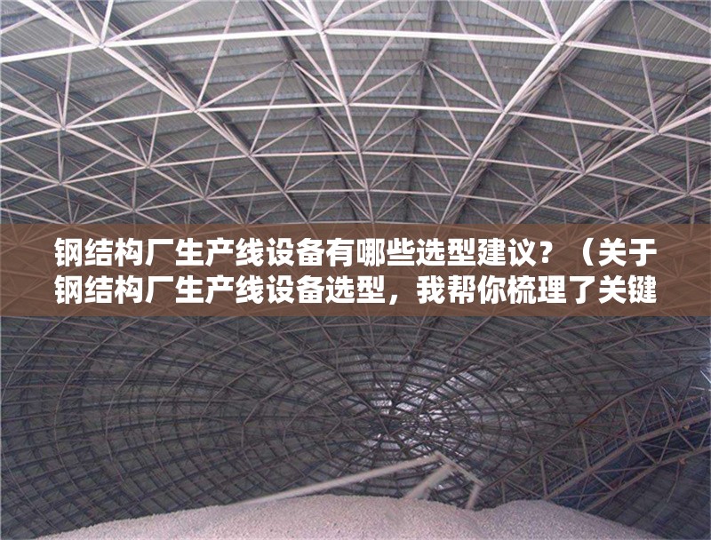 鋼結(jié)構(gòu)廠生產(chǎn)線設(shè)備有哪些選型建議？（關(guān)于鋼結(jié)構(gòu)廠生產(chǎn)線設(shè)備選型，我?guī)湍闶崂砹岁P(guān)鍵建議） 行業(yè)新聞