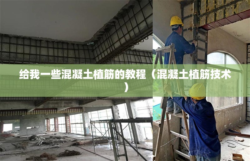 給我一些混凝土植筋的教程(混凝土植筋技術) 行業(yè)新聞 給我一些混凝土植筋的教程(混凝土植筋技術) 行業(yè)新聞