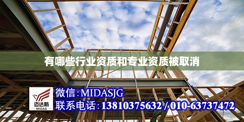 有哪些行業(yè)資質(zhì)和專(zhuān)業(yè)資質(zhì)被取消 行業(yè)新聞