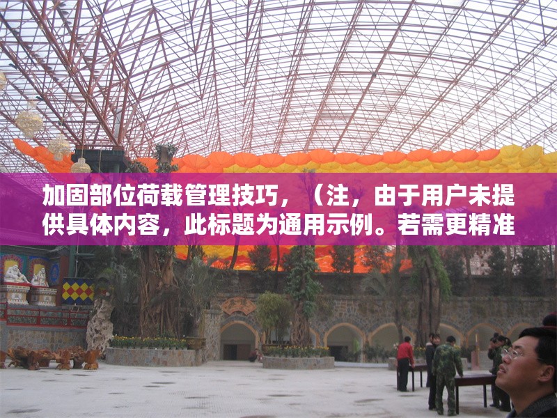 加固部位荷載管理技巧，（注，由于用戶未提供具體內(nèi)容，此標題為通用示例。若需更精準的標題，請補充相關(guān)內(nèi)容細節(jié)。）