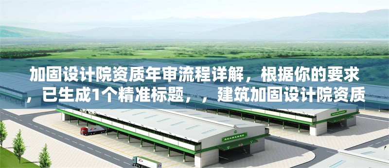 加固設(shè)計院資質(zhì)年審流程詳解，根據(jù)你的要求，已生成1個精準(zhǔn)標(biāo)題，，建筑加固設(shè)計院資質(zhì)年審全流程指南（材料準(zhǔn)備+注意事項），（注，若需調(diào)整側(cè)重點，可補充說明具體方向，如甲級資質(zhì)年審要點加急流程等）