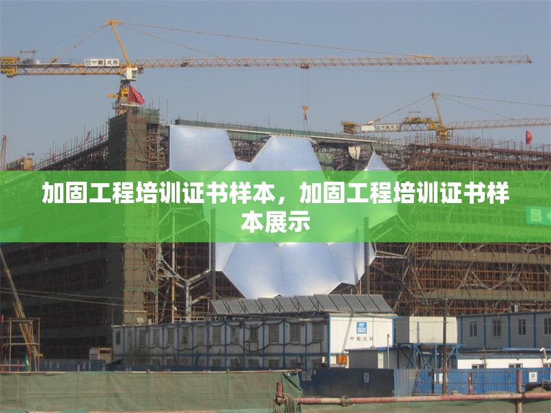 加固工程培訓(xùn)證書樣本，加固工程培訓(xùn)證書樣本展示 行業(yè)新聞 第1張
