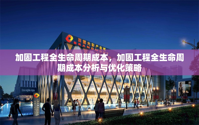 加固工程全生命周期成本，加固工程全生命周期成本分析與優(yōu)化策略 行業(yè)新聞 第1張