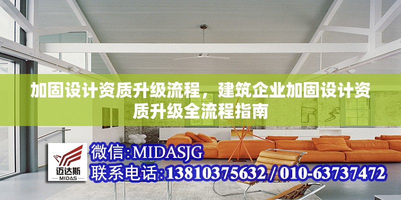 加固設(shè)計(jì)資質(zhì)升級(jí)流程，建筑企業(yè)加固設(shè)計(jì)資質(zhì)升級(jí)全流程指南 行業(yè)新聞 第1張