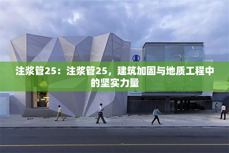 注漿管25：注漿管25，建筑加固與地質(zhì)工程中的堅(jiān)實(shí)力量 行業(yè)新聞