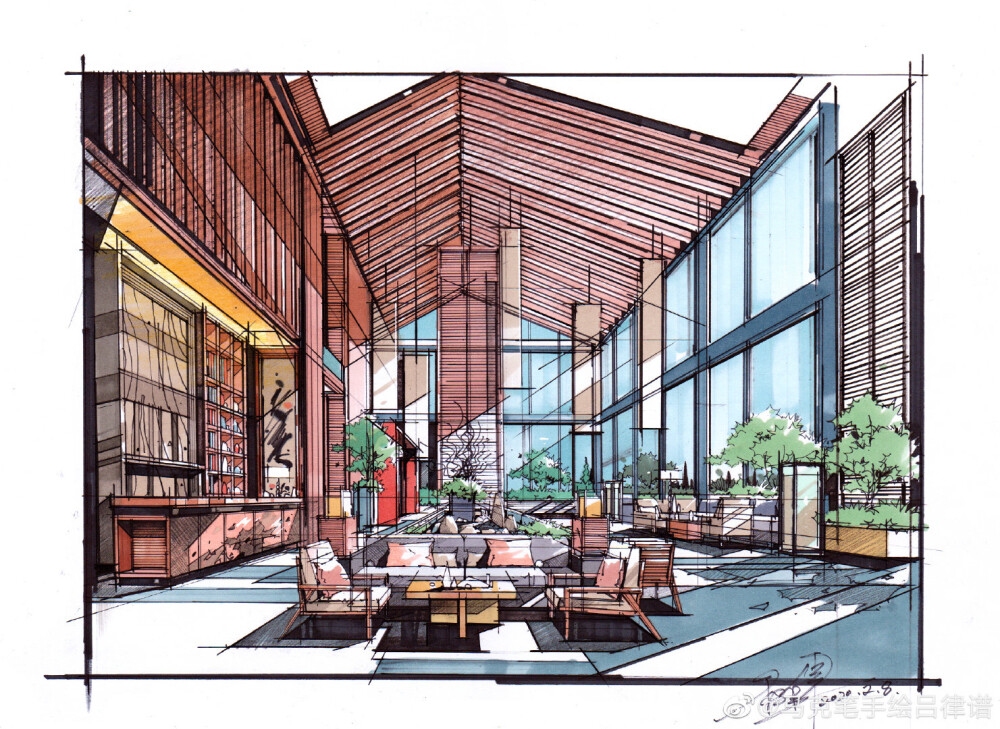 民宿設(shè)計(jì)手繪效果圖，幾種不同風(fēng)格的標(biāo)題供你參考，，驚艷民宿！手繪效果圖勾勒理想棲居空間，探秘民宿魅力，手繪效果圖里的詩意棲居藍(lán)圖，邂逅美好民宿，從 行業(yè)新聞 第4張