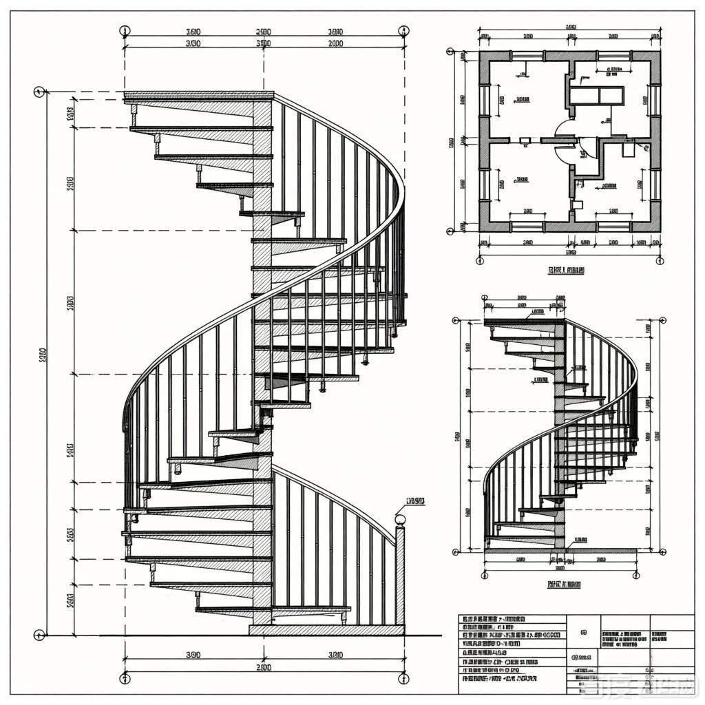 螺旋樓梯的設(shè)計圖怎么畫