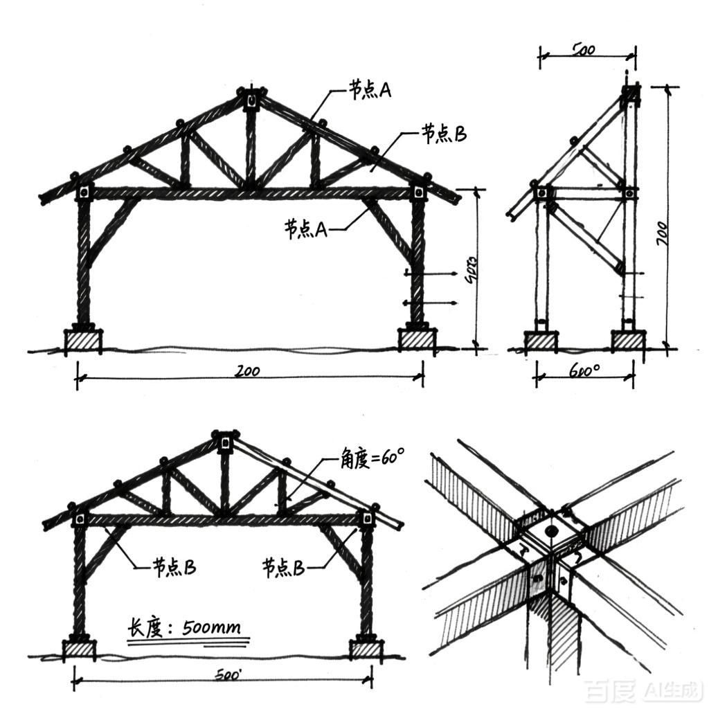 如何繪制桁架設(shè)計思路圖？（如何繪制桁架設(shè)計思路圖生成的四張桁架設(shè)計思路圖）