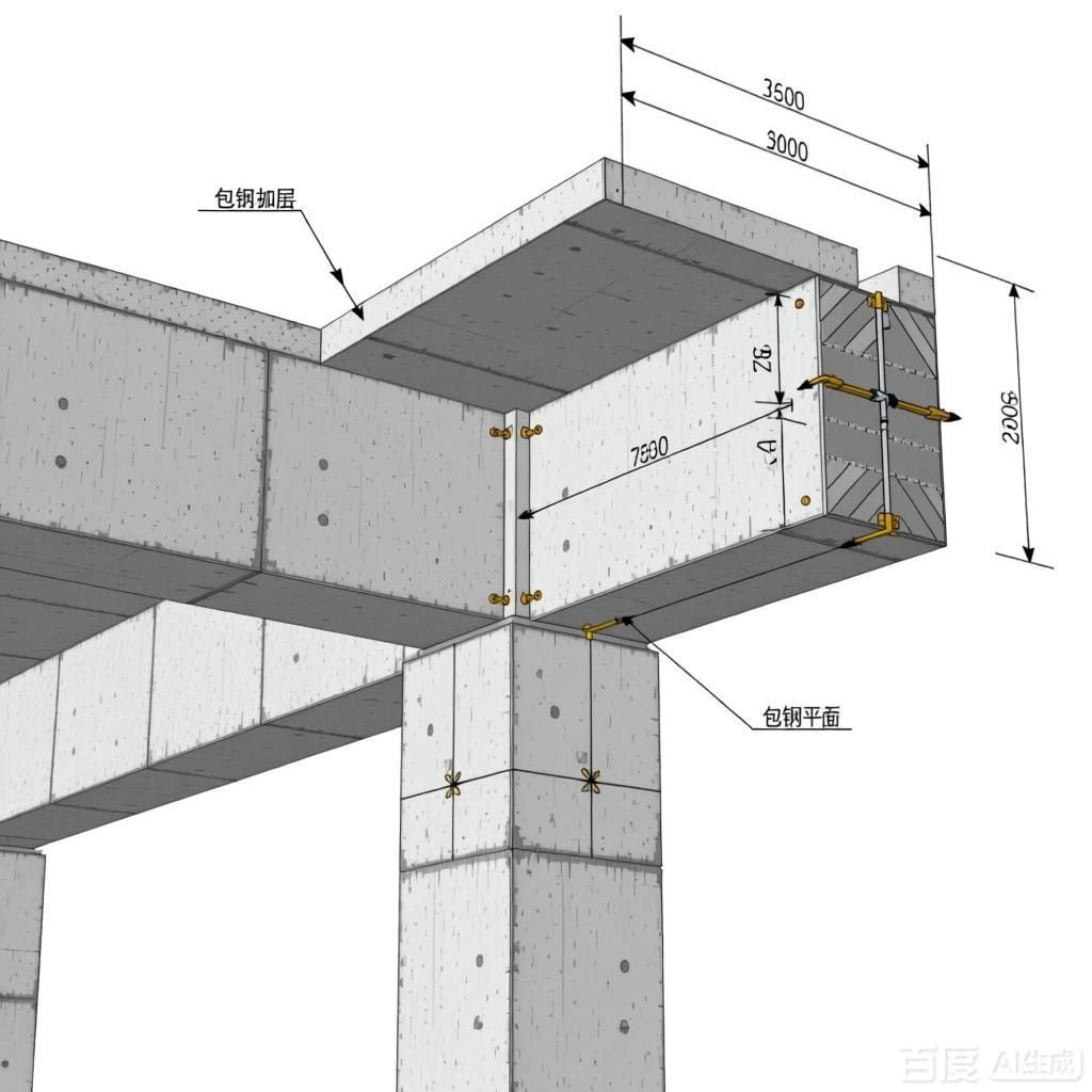 如何繪制包鋼加固的平面示意圖？