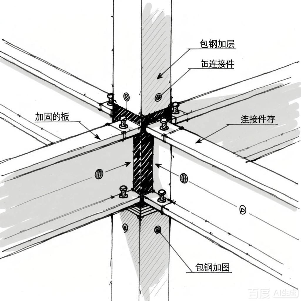 如何繪制包鋼加固的平面示意圖？