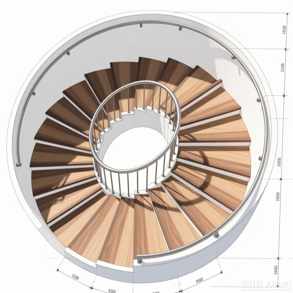 如何繪制螺旋樓梯的踏步？（如何繪制螺旋樓梯的踏步,生成四張關(guān)于螺旋樓梯踏步的詳細(xì)插畫）