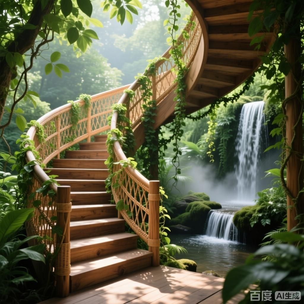 如何設計一個美觀的旋轉樓梯？（如何設計一個美觀的旋轉樓梯,生成四張不同風格的旋轉樓梯設計圖）