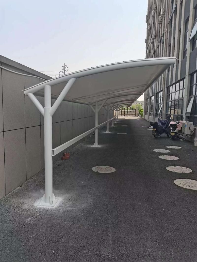 給我一些彩鋼停車棚的圖片(如何設(shè)計(jì)一個(gè)彩鋼停車棚)