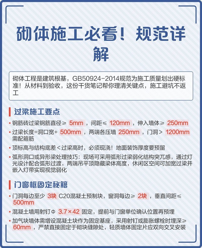 GB50924-2014有哪些重要內(nèi)容？（gb50924-2014《砌體結(jié)構(gòu)工程施工規(guī)范》） 行業(yè)新聞 第1張