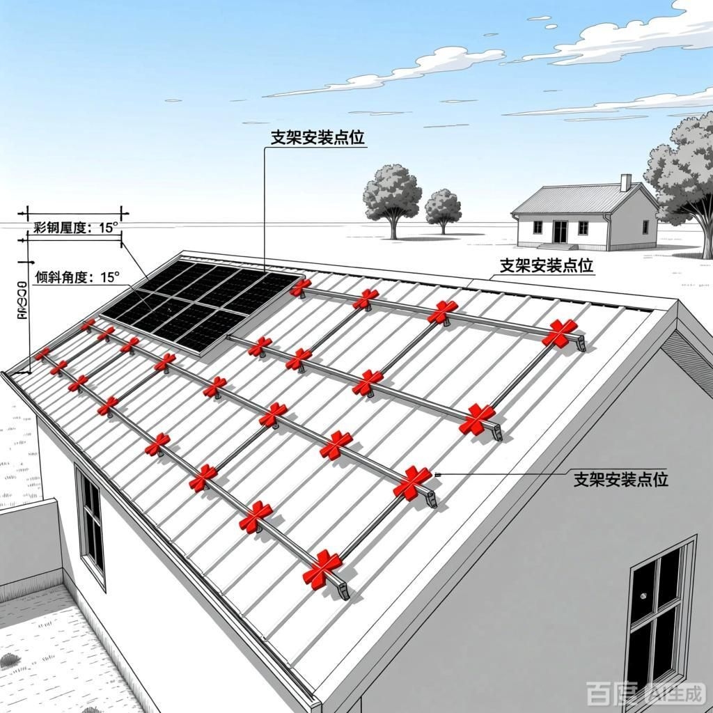 如何繪制彩鋼屋頂光伏安裝示意圖？（如何繪制彩鋼屋頂光伏安裝的示意圖？） 行業(yè)新聞 第1張