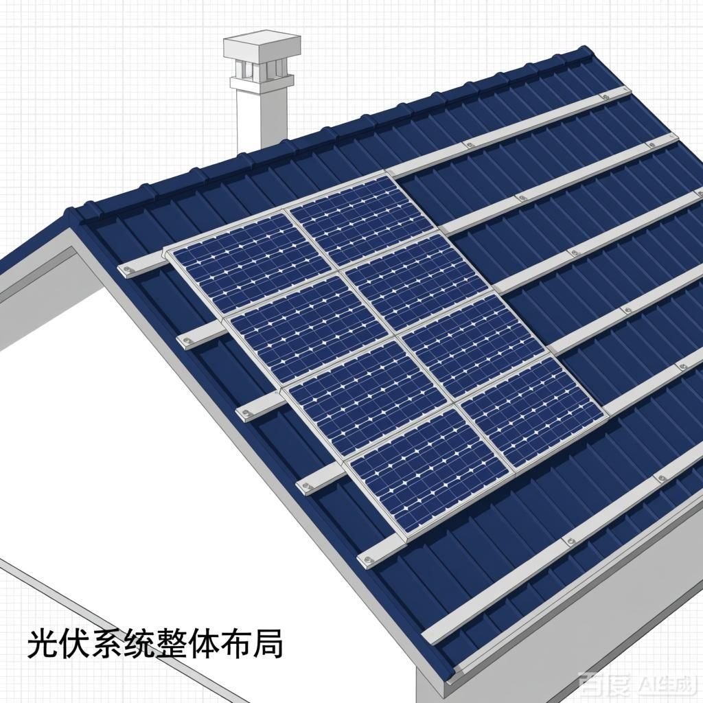 如何繪制彩鋼屋頂光伏安裝示意圖？（如何繪制彩鋼屋頂光伏安裝的示意圖？） 行業(yè)新聞 第4張