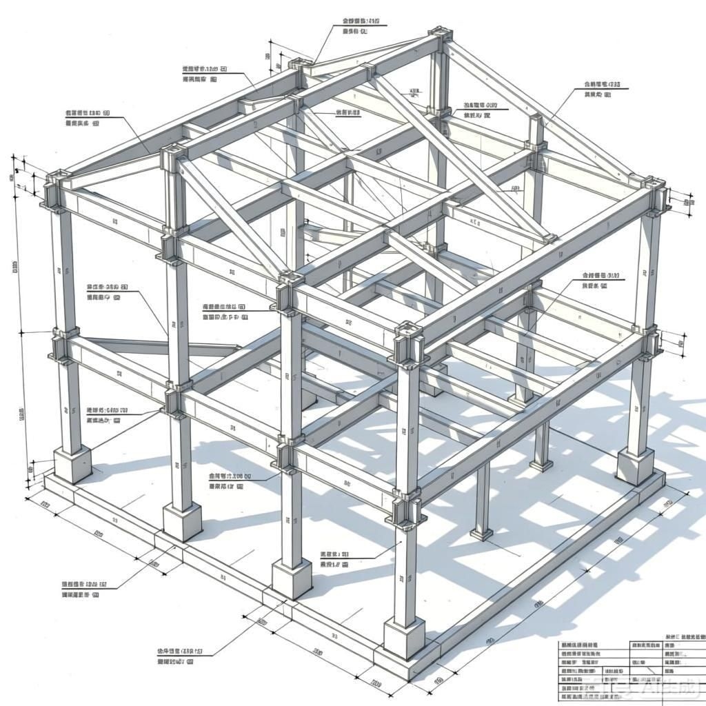 如何繪制二層鋼結(jié)構(gòu)框架圖？（如何繪制二層鋼結(jié)構(gòu)框架圖） 行業(yè)新聞 第3張