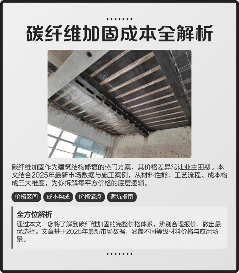 碳纖維加固法費用大概是多少？（碳纖維加固法費用大概是多少碳纖維加固法費用大概是多少） 行業(yè)新聞 第3張