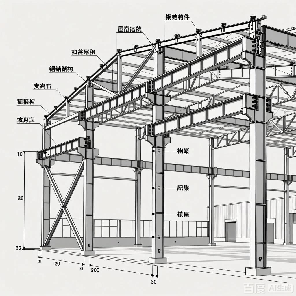 如何繪制鋼結(jié)構廠房部件名稱圖？（如何繪制鋼結(jié)構廠房部件名稱圖） 行業(yè)新聞 第1張