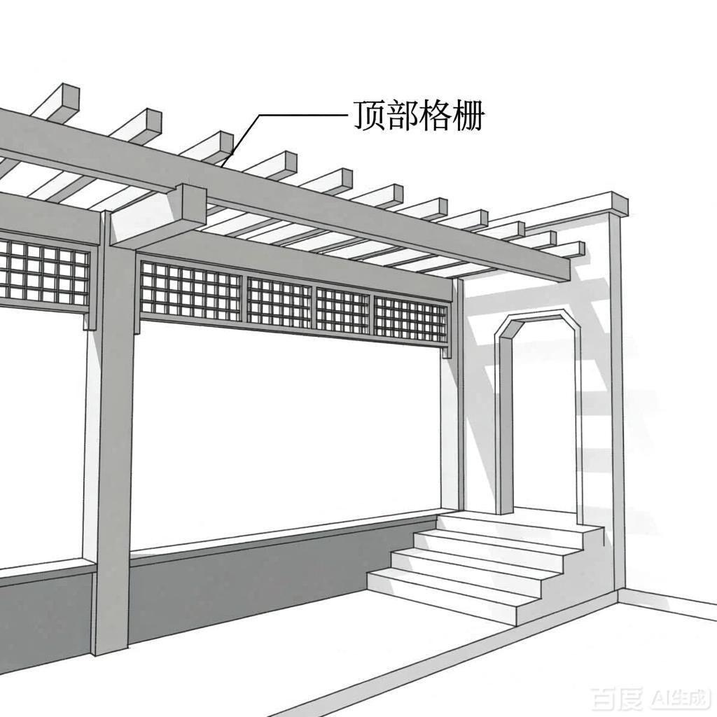 如何繪制景觀廊架的平面圖？（4張圖均為景觀廊架平面圖繪制步驟的教學(xué)示意圖） 行業(yè)新聞 第3張