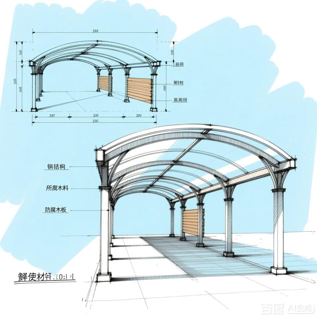 如何繪制車棚方案圖？ 行業(yè)新聞 第1張