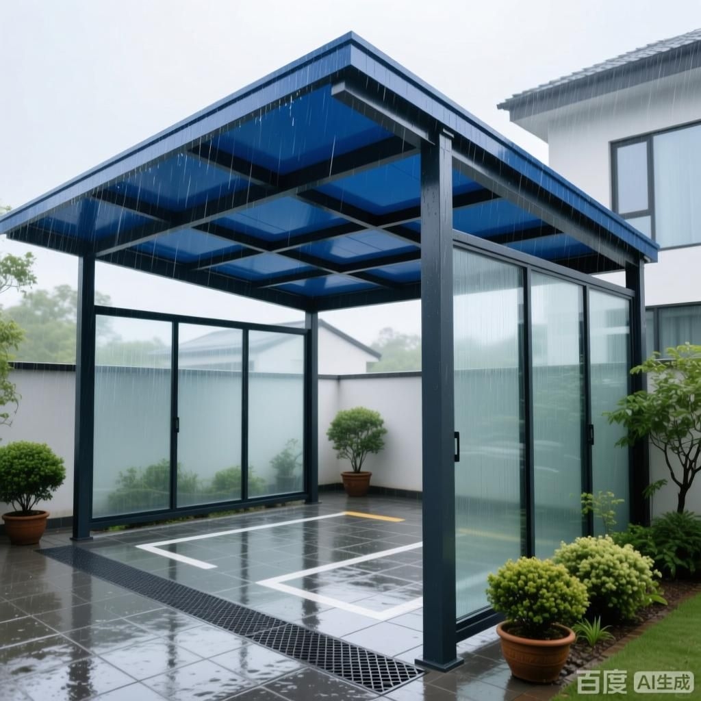 如何設(shè)計一個防風(fēng)雨的車棚？（如何設(shè)計一個防風(fēng)雨的車棚生成的四張圖片均圍繞防風(fēng)雨） 行業(yè)新聞 第1張