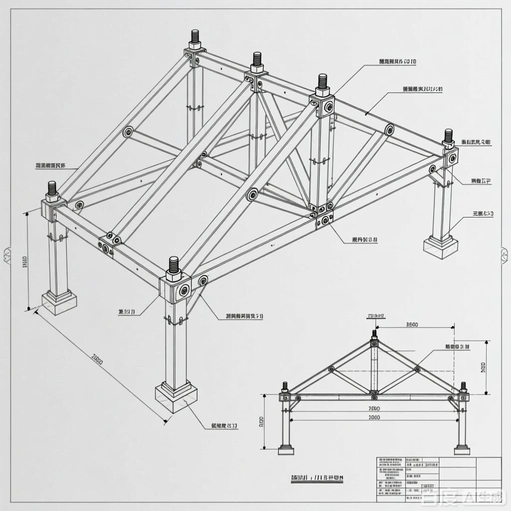 如何繪制桁架結構設計圖？（如何繪制桁架結構設計圖生成的四張桁架結構設計圖） 行業(yè)新聞 第3張